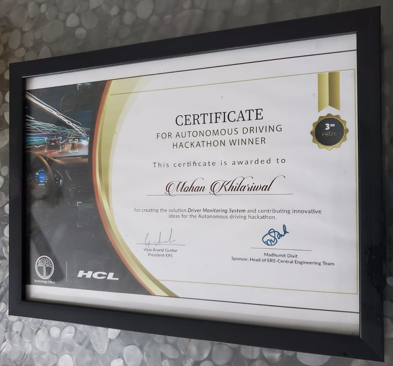 hcltech hackathon award image